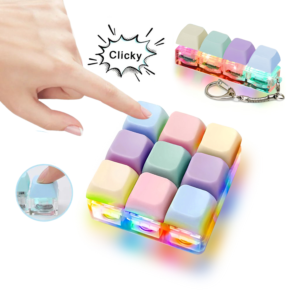 Tech Office Accessories - Chaveiro LED com 4/9 Teclas, Teclado