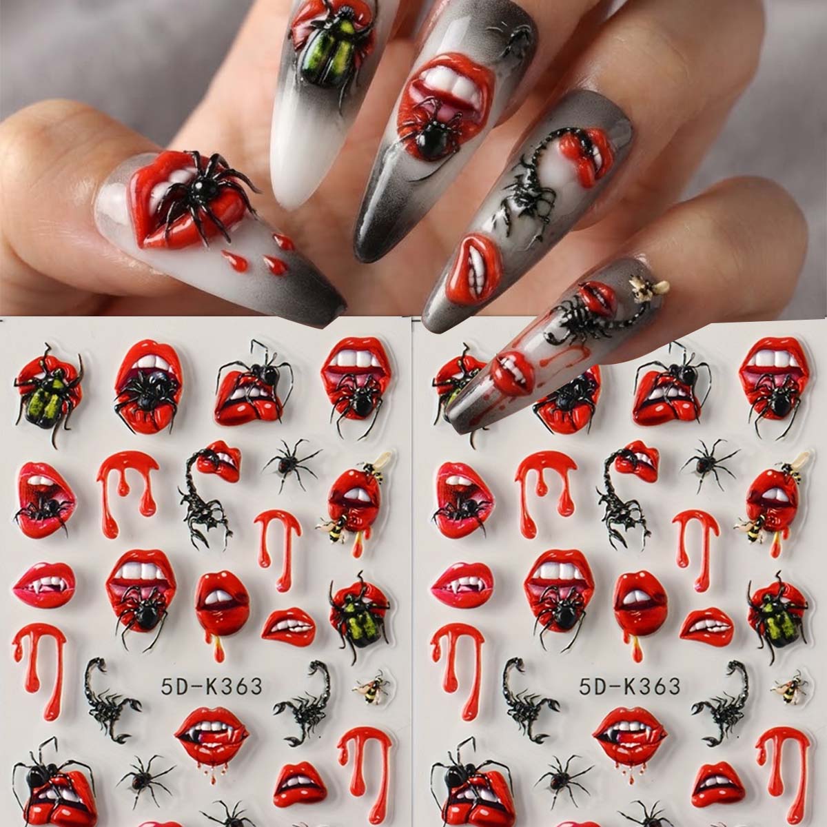 Quirky Tech Accessories - 2 Peças de Adesivos de Unhas