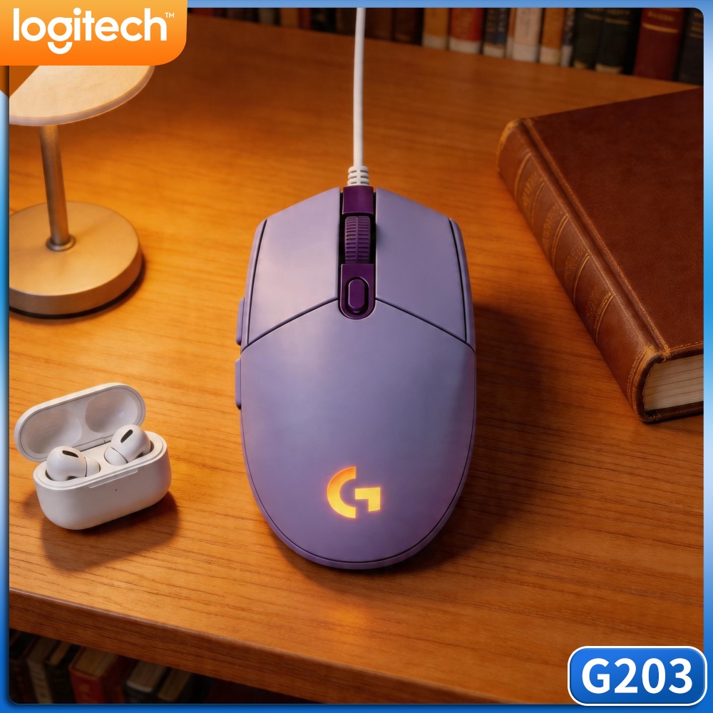 Logitech Mouse G203 - Mouse Gamer Logitech G203 com Fio: