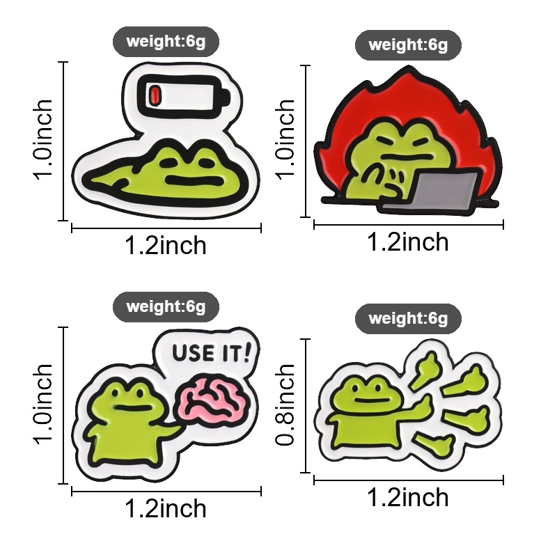 Broches de Sapo Engraçados, Pi - Kawaii Tech Accessories avaliação e preço