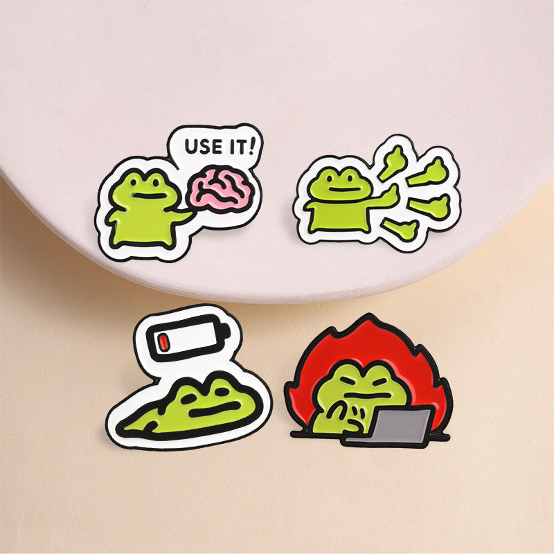 Broches de Sapo Engraçados, Pi - Kawaii Tech Accessories avaliação e preço