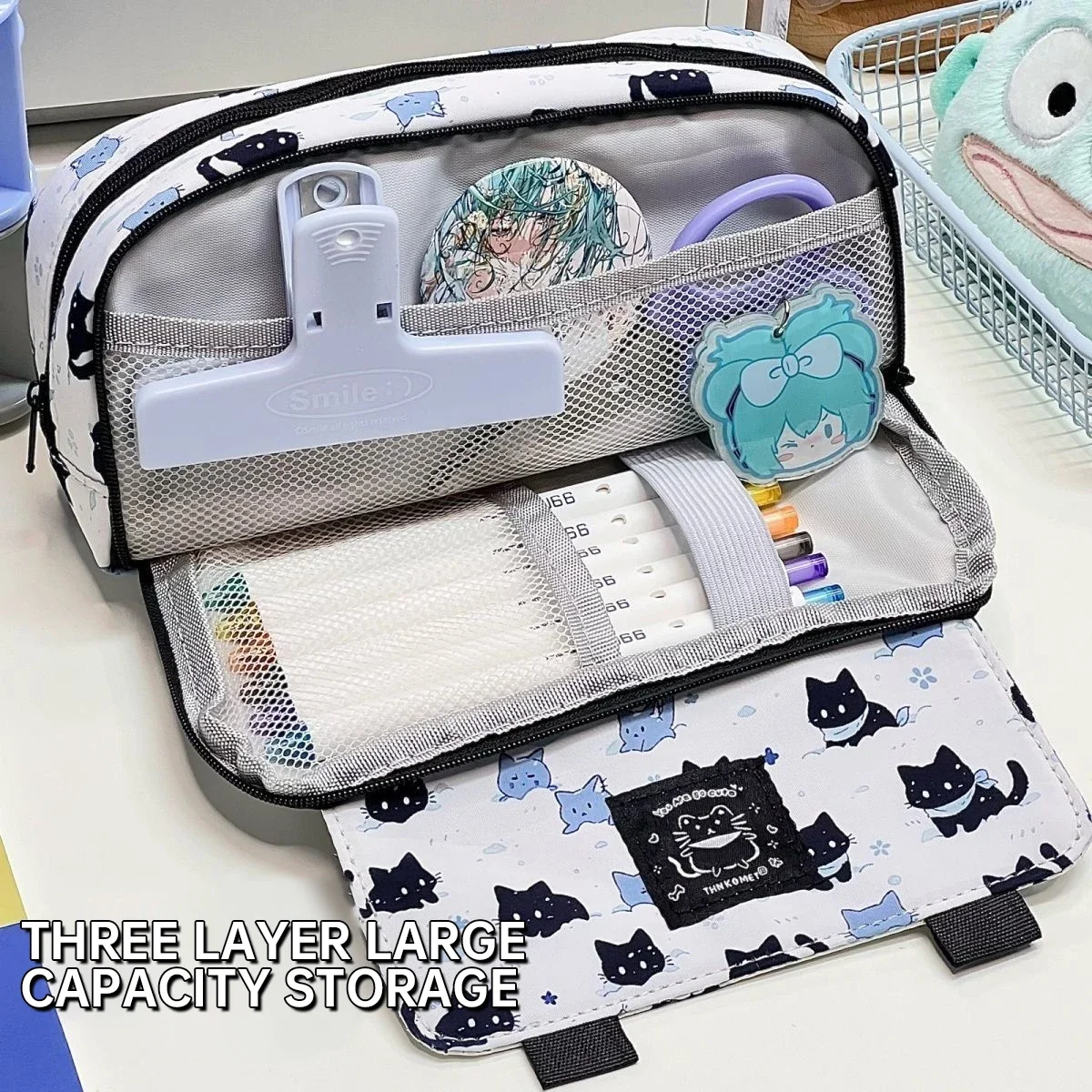 Estojo de lápis de gato fofo,  - Tech Office Accessories avaliação e preço