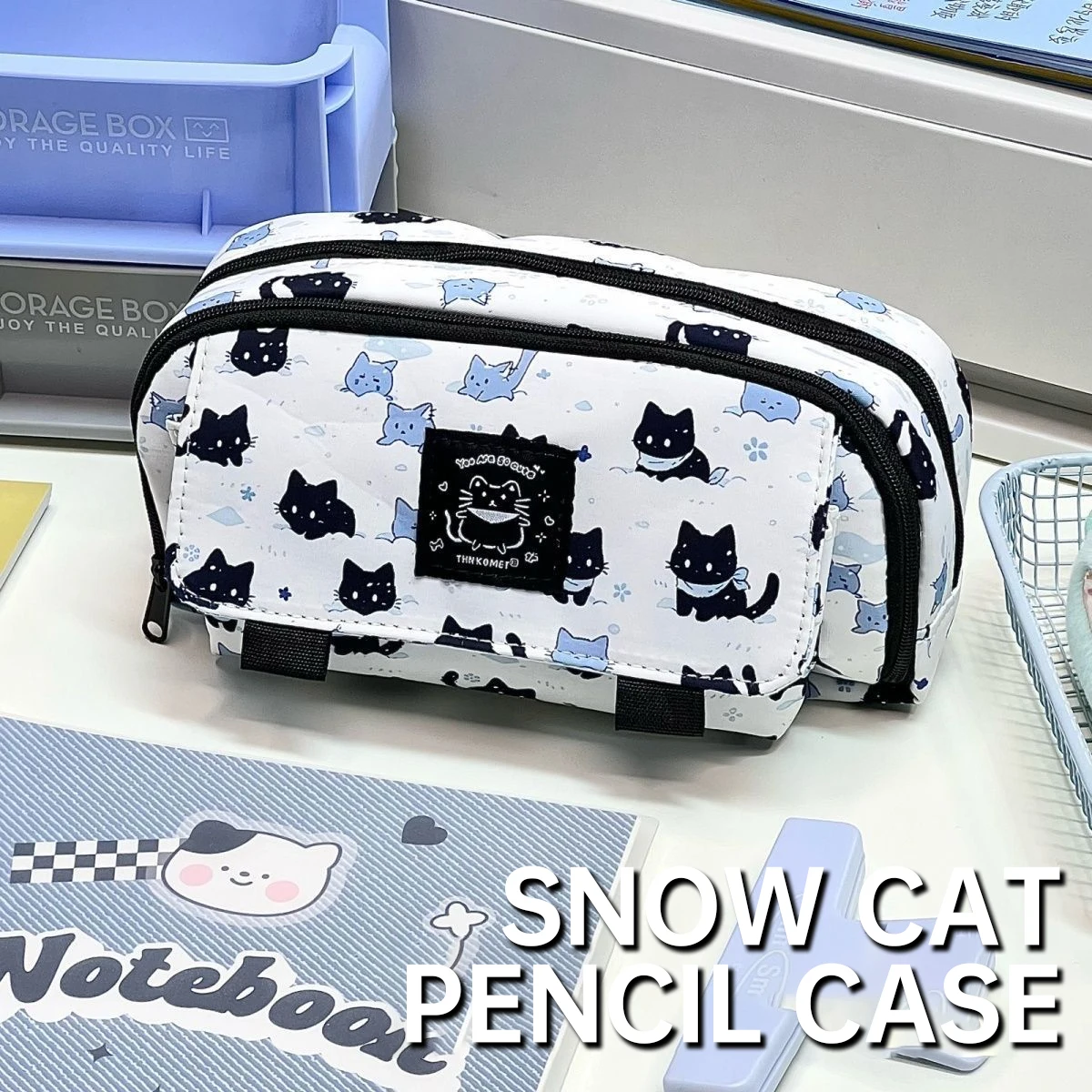 Estojo de lápis de gato fofo,  - Tech Office Accessories avaliação e preço