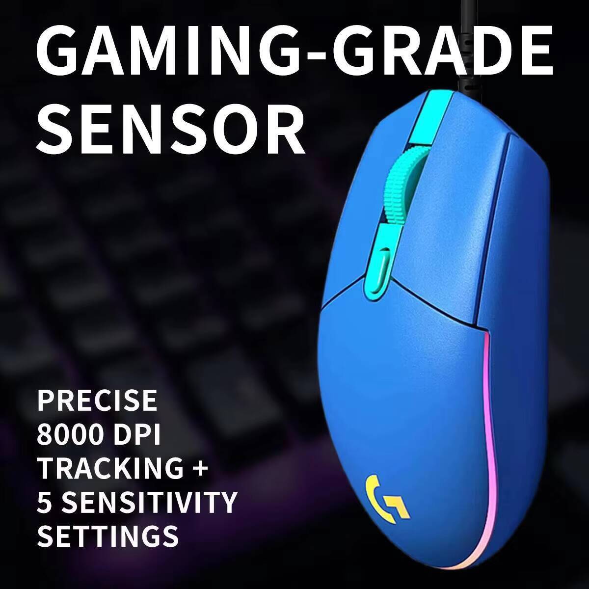 Mouse Gamer RGB com Fio Logite - Logitech Mouse G203 avaliação e preço