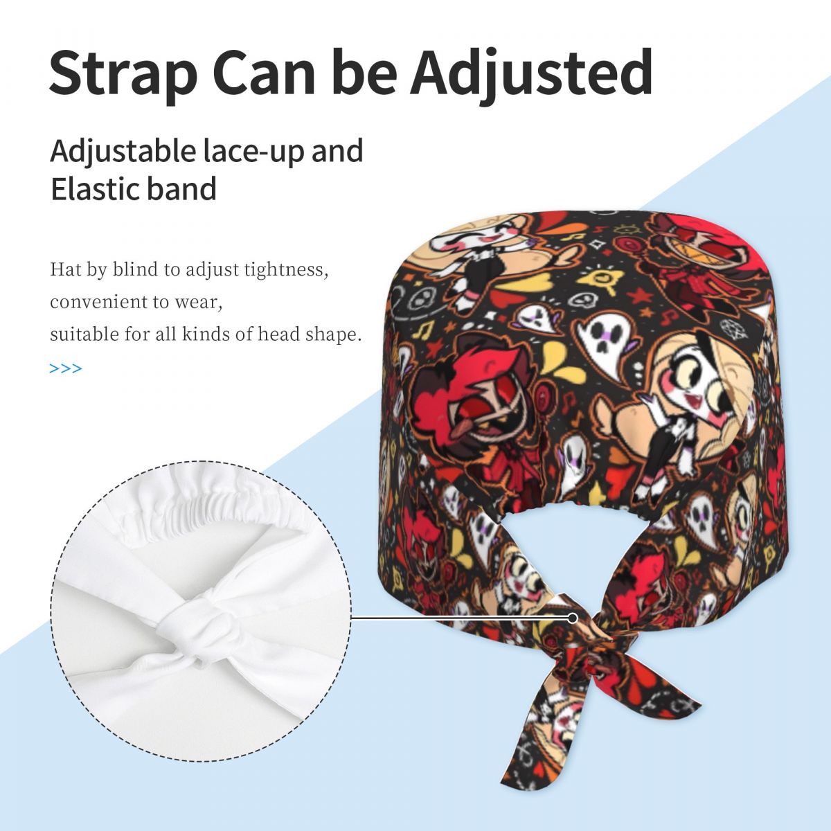 Boné de trabalho hazbin hotéis - Kawaii Tech Accessories avaliação e preço
