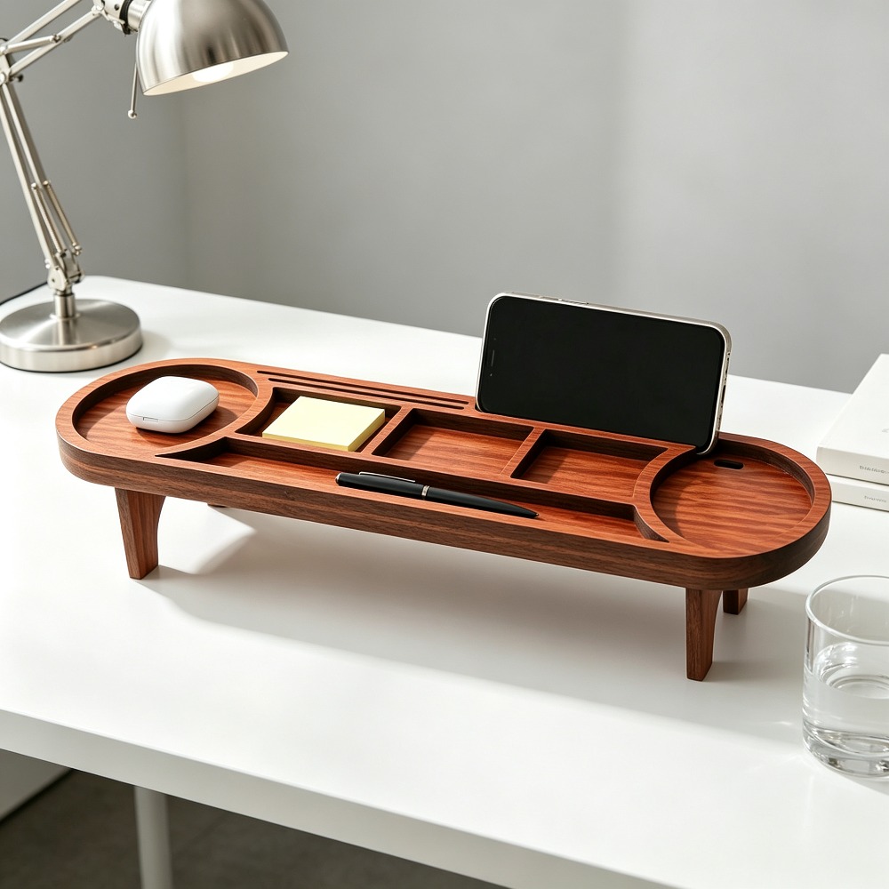 Organizador de Mesa de Madeira - Tech Office Accessories avaliação e preço