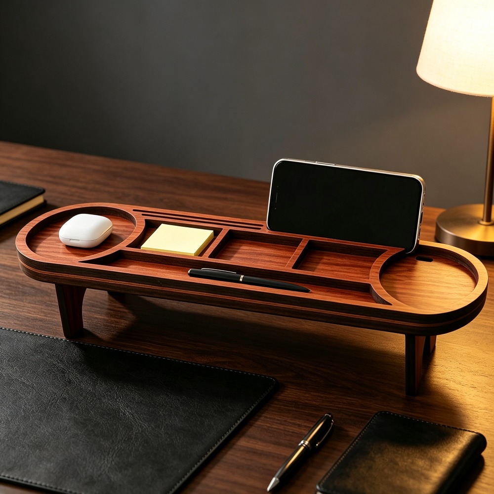 Organizador de Mesa de Madeira - Tech Office Accessories avaliação e preço