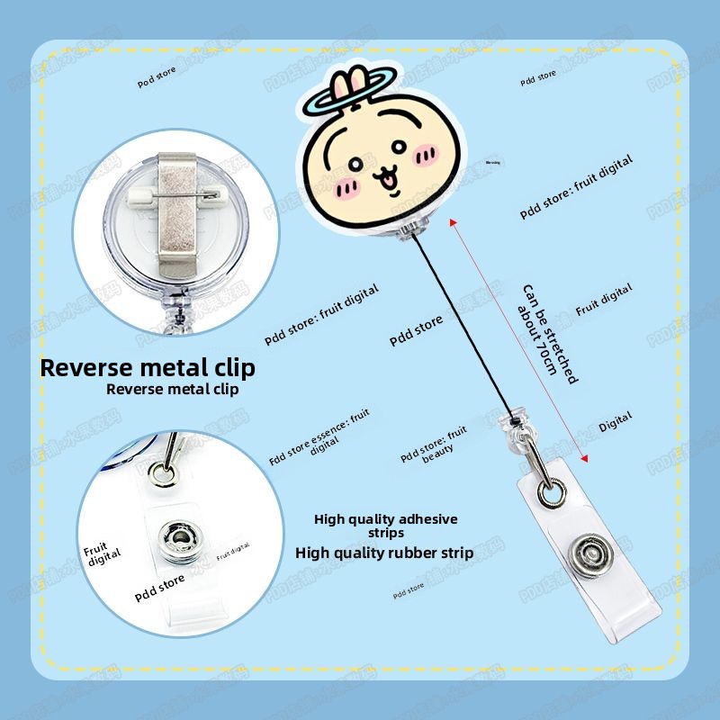 jiyi Porta-crachá Retrátil Kaw - Kawaii Tech Accessories avaliação e preço