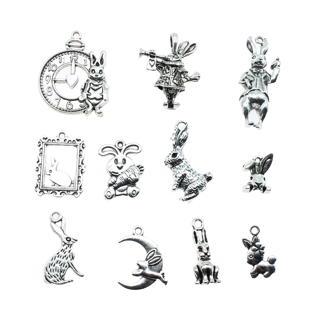 10 pçs antigo prata cor coelho - Vintage Tech Accessories avaliação e preço